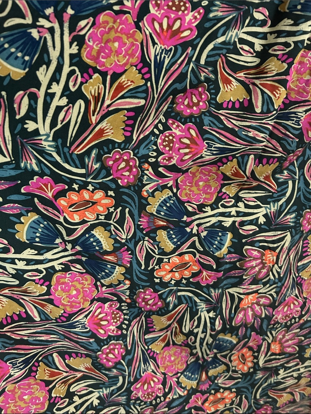 NATURAL LIFE Black Maxi Dress with Pink, Teal & Gold Floral Print - Picture 5 of 8